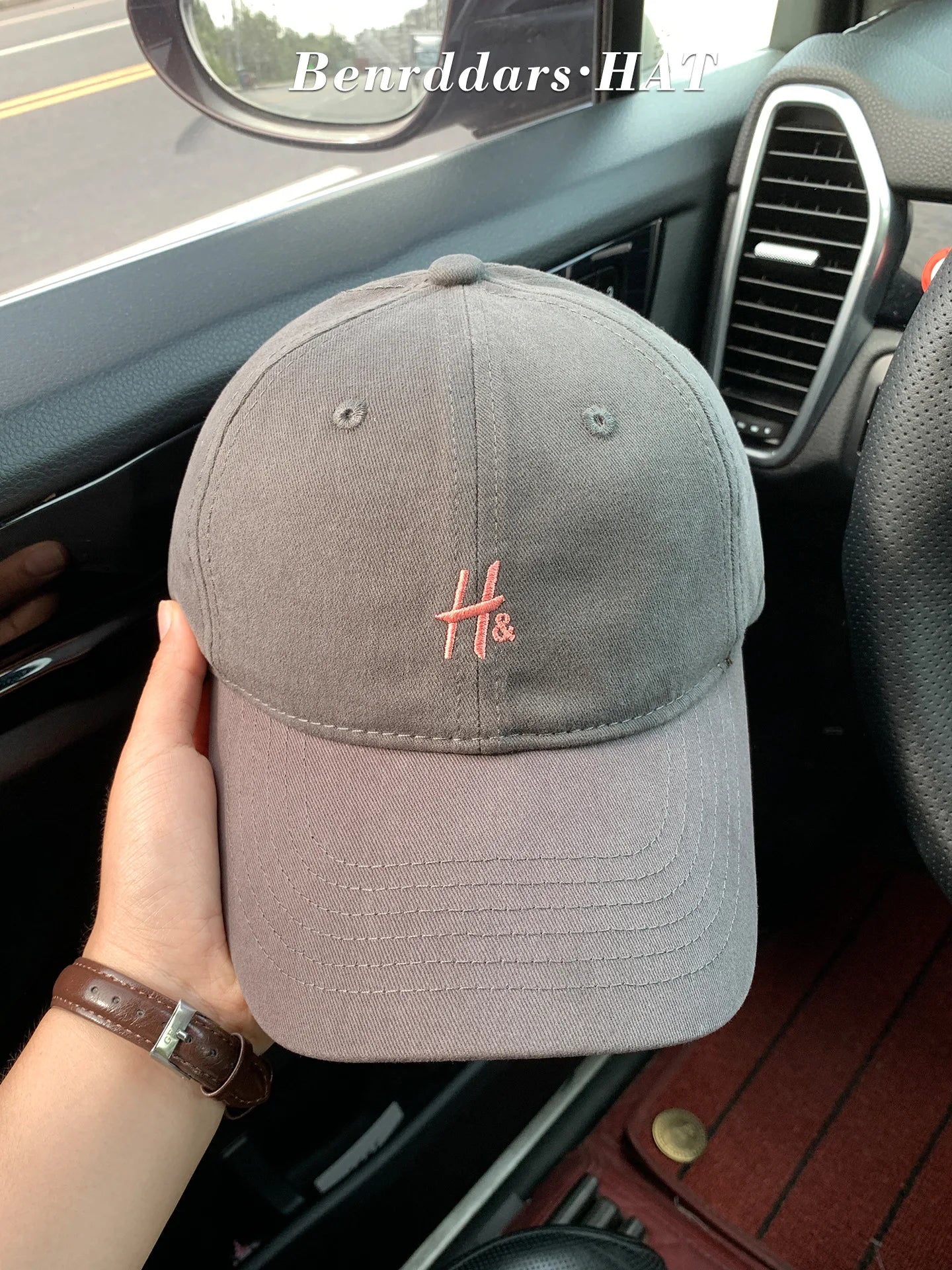 Korean Style RH Letter Embroidery Baseball Cap