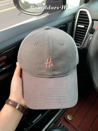 Korean Style RH Letter Embroidery Baseball Cap