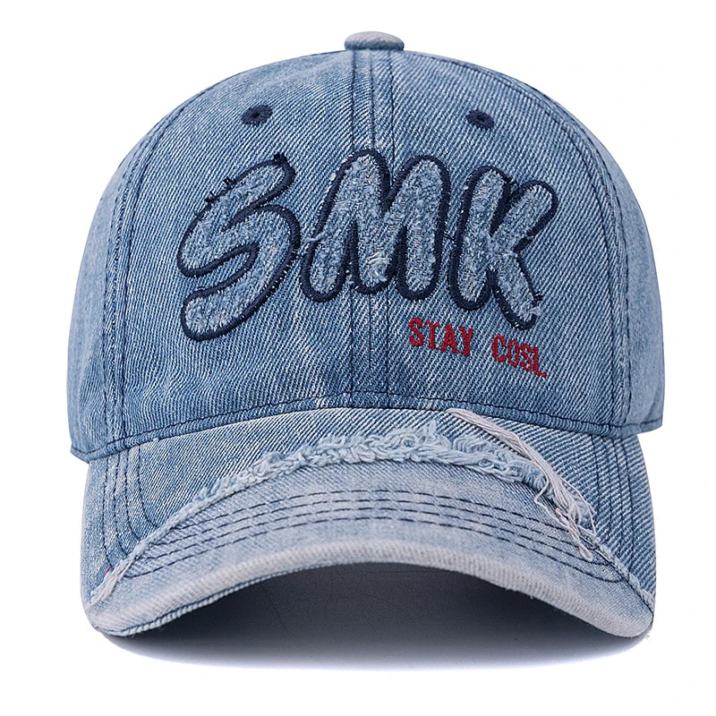 Unisex Washed Cotton Raw Hem Baseball Cap