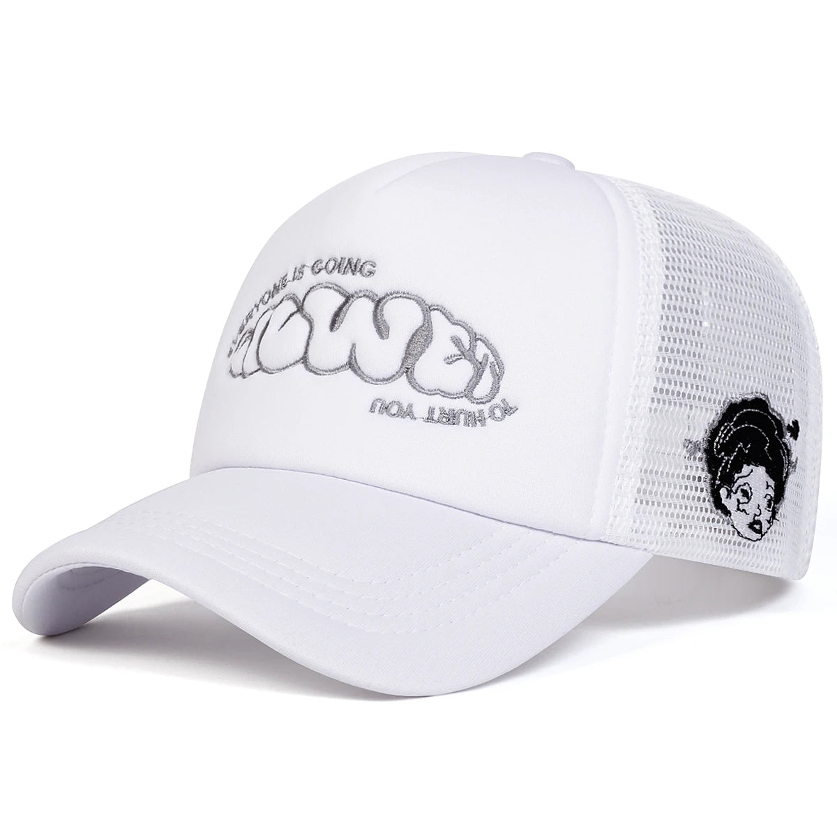 Unisex Everyone Is Goin Embroidery Baseball Net Caps Spring and Summer
