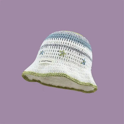 2023 Autumn New Crochet Korean Handmade Bucket Hat