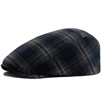 Plaid Herringbone Thin Beret Summer Men Women‘s Vintage Casual Flat Hat