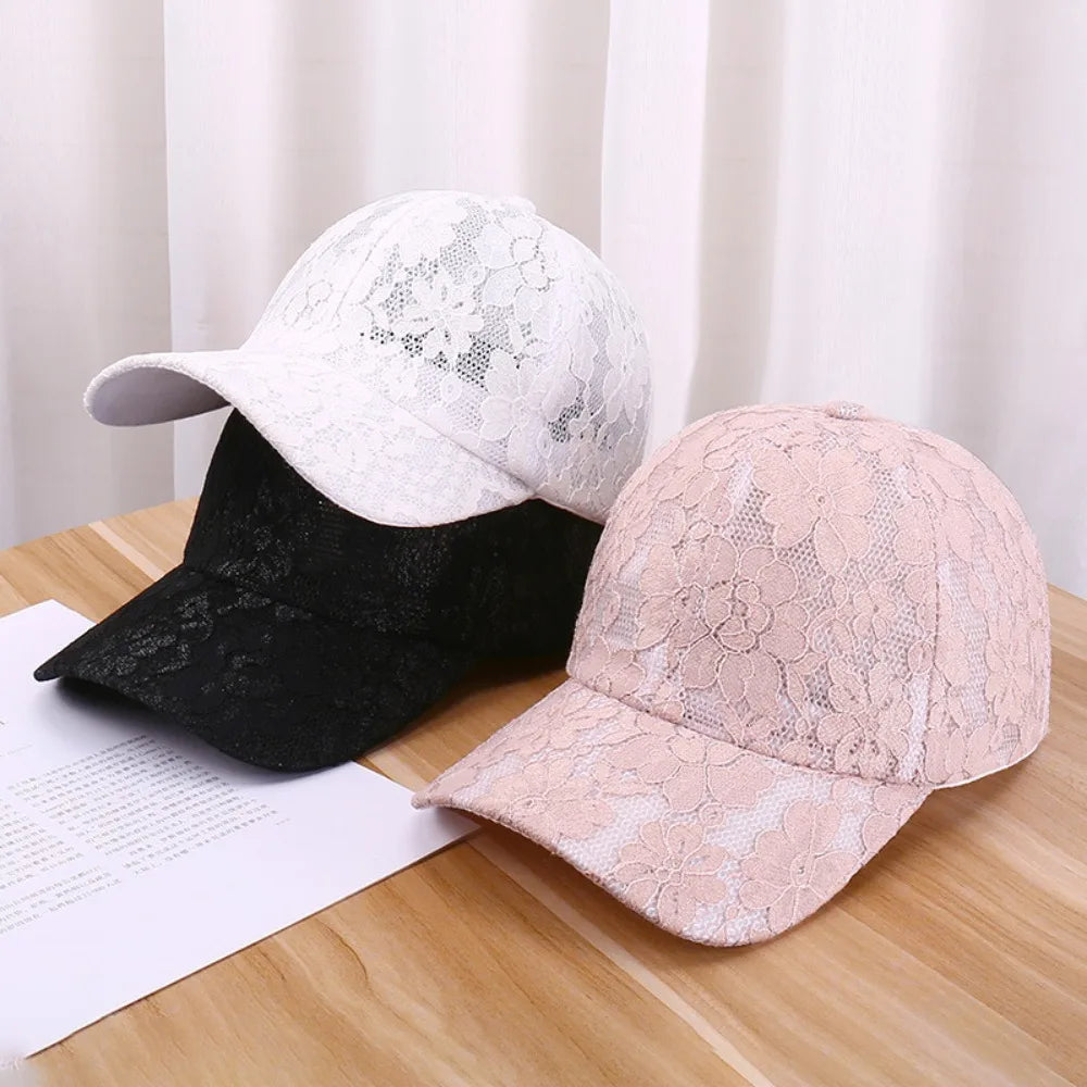Fashion Breathable Floral Lace Baseball Cap