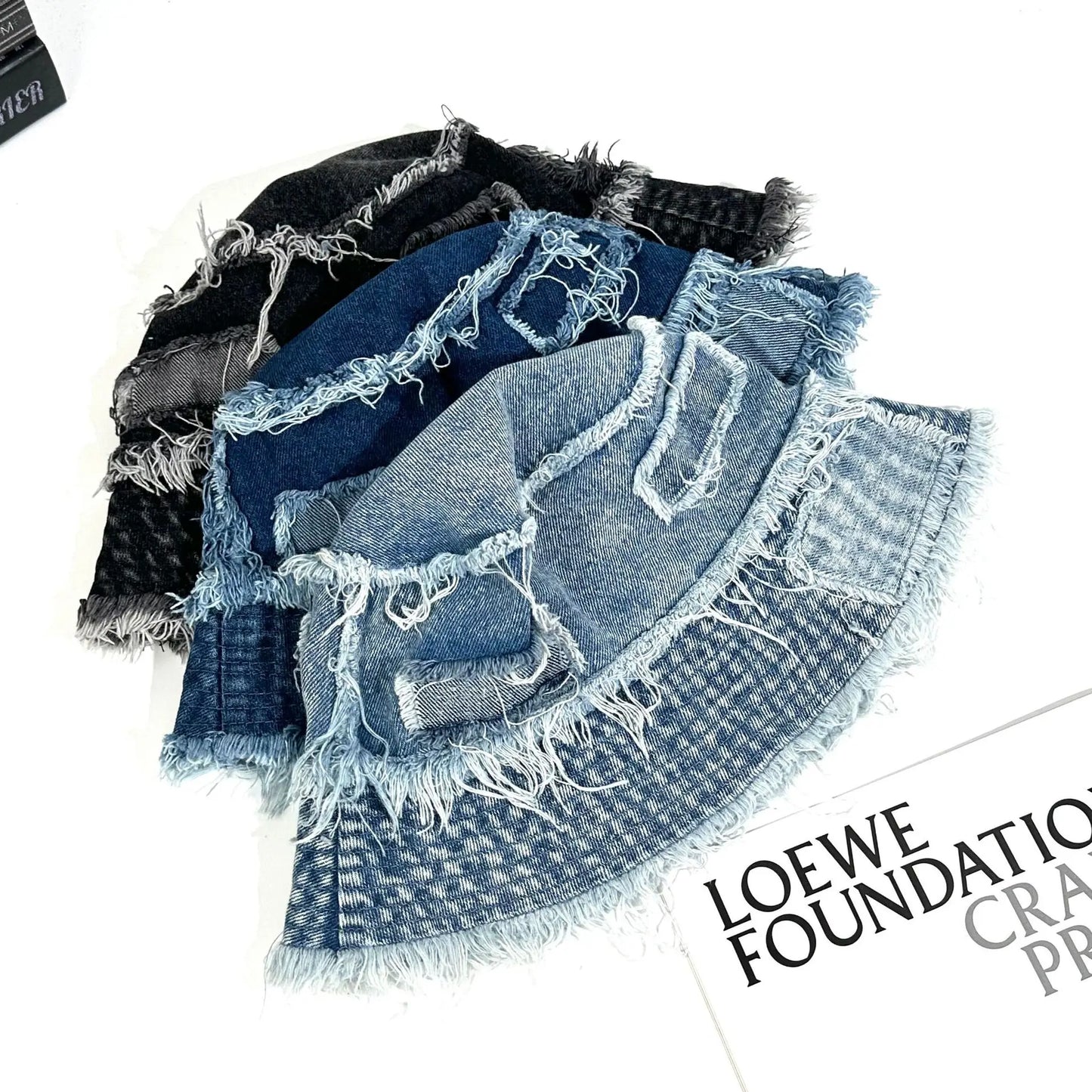 New Autumn Washed Denim Bucket Hat For Women