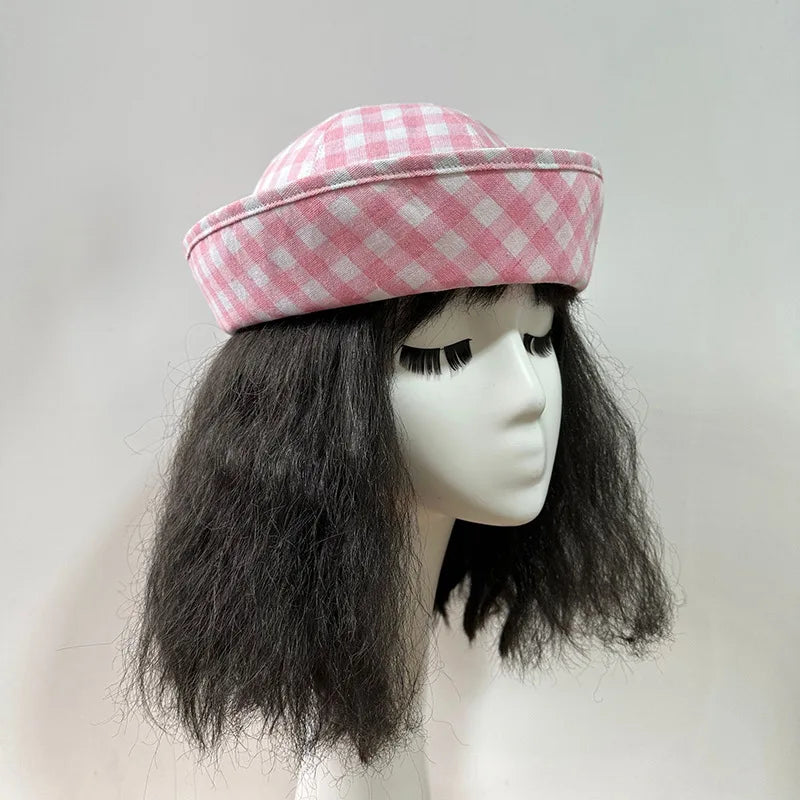 Fashion Bucket Hat For Women Korean Style Striped Sailor Cap Spring Autumn