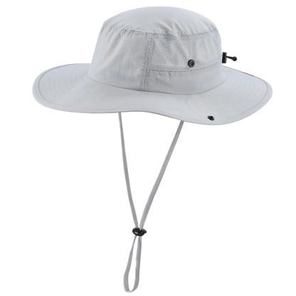 UPF50+ Men Sun Hat Wide Brim Adjustable Women UV Protection Beach Bucket