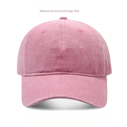 Washed Cotton Solid Dad Hat Unisex Baseball Cap