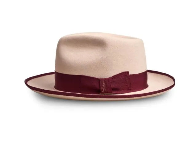 Men Women Wool Felt Fedora Hat Retro British Style Two Tone Jazz Cap