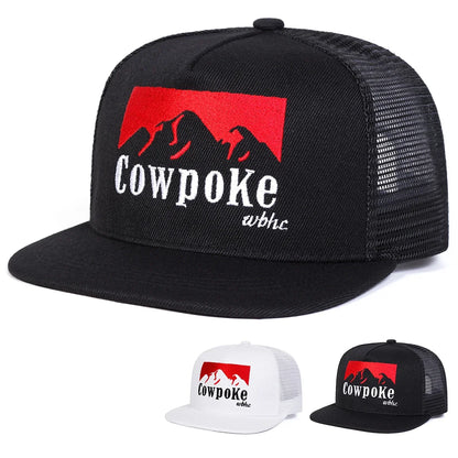 Letter Embroidery Hip-Hop Net Hats Spring Summer Adjustable