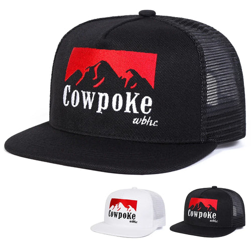 Letter Embroidery Hip-Hop Net Hats Spring Summer Adjustable
