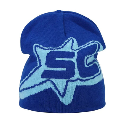 Y2K Letter Knitted Winter Autumn Beanie Cap Men Women