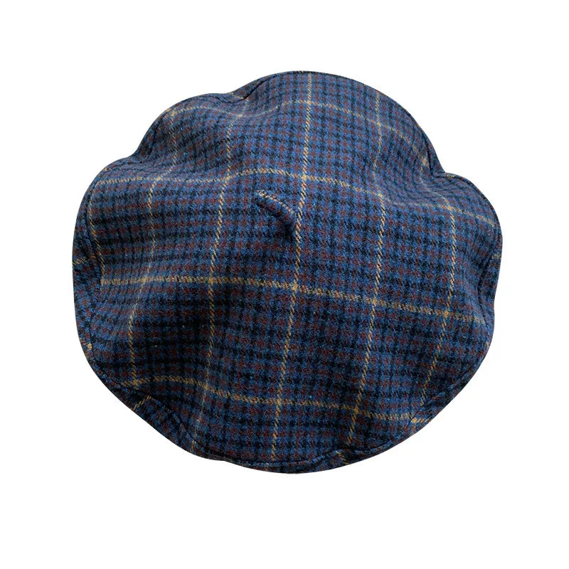 Unisex Vintage Plain Adjustable French Berets Wool Spring Winter Beanie Hat