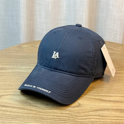 Korean Style Simple Letter Embroidered Baseball Cap