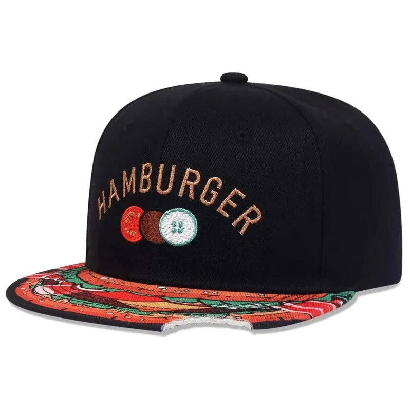 Unisex Eye Pizza Embroidery Hip-hop Hats Spring and Autumn