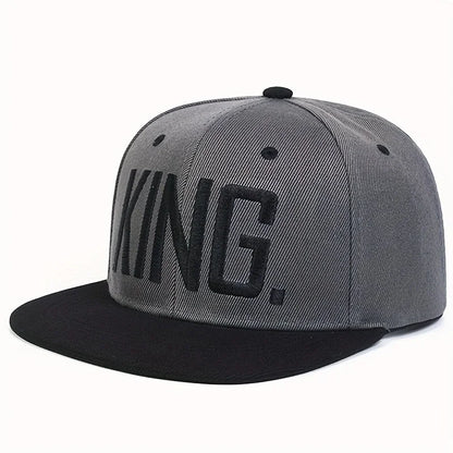 Unisex King Letter Embroidery Baseball Hats Spring Autumn