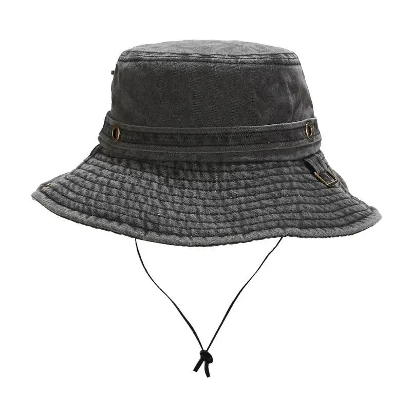 Four Seasons Cotton Solid Bucket Hat Fisherman Hat