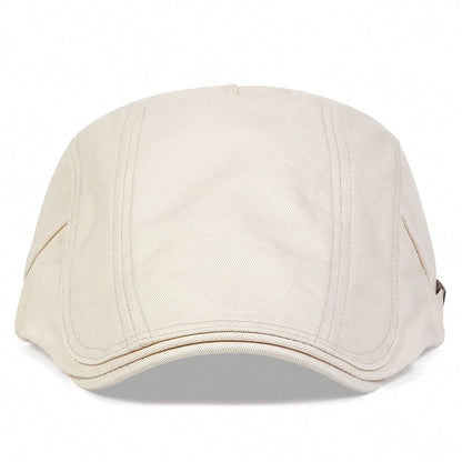 Men Light Board Solid Color Berets Newsboy Caps Hip Hop British Painters Hats Adjustable