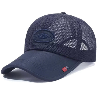 Unisex Long-Brim Mesh Baseball Cap For Men Female