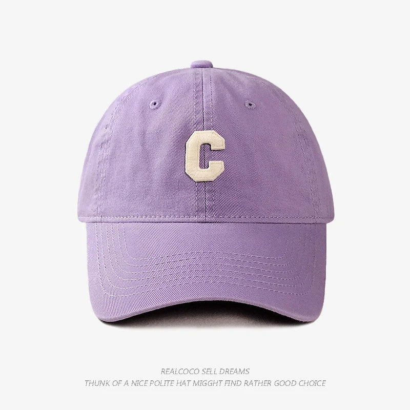 C Logo Baseball Cap For Spring And Summer Sun Protection