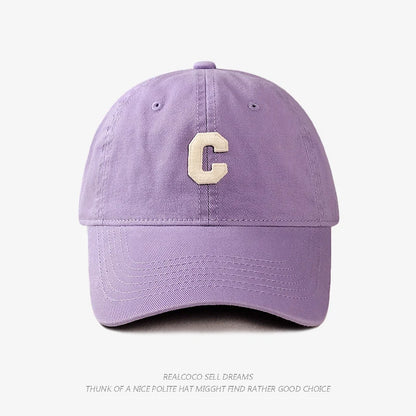 C Logo Baseball Cap For Spring And Summer Sun Protection