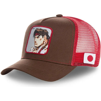 Street Fighter Ryu ChunLi Blanka Cap Summer Travel Peaked Cap Embroidery Hip Hop Cap Style Visor Adjustable