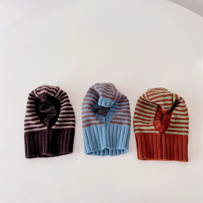 Winter Scarf Knit Material Hooded Style Knit Ear Protection Hats