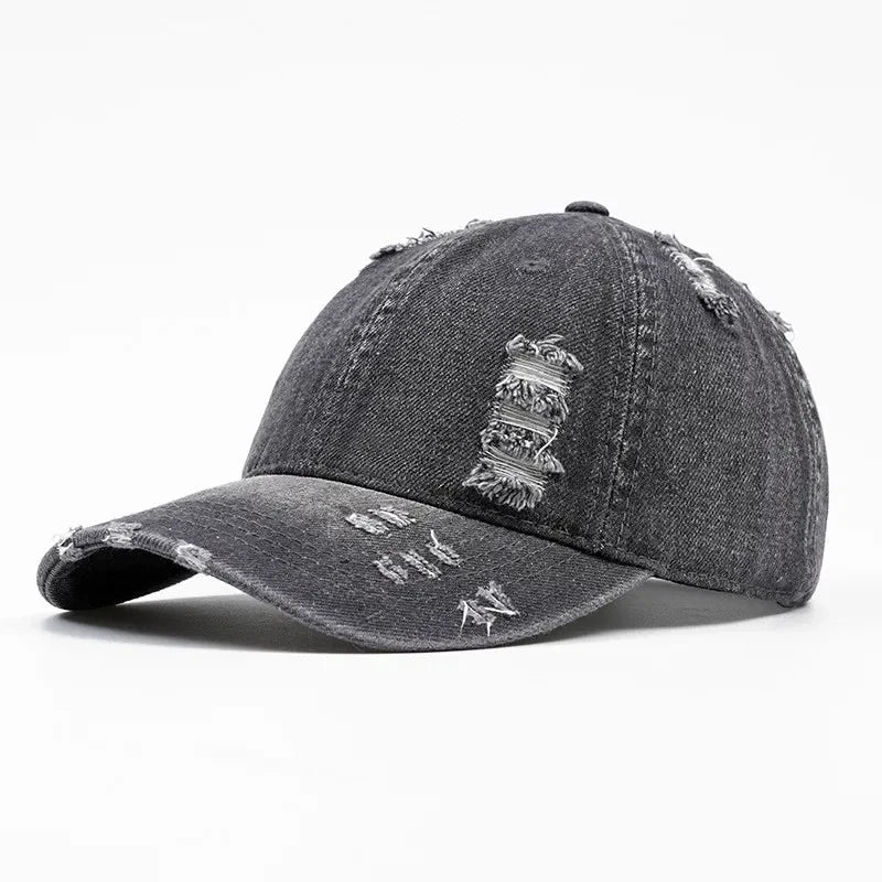 Four Seasons Denim Print Casquette Baseball Cap