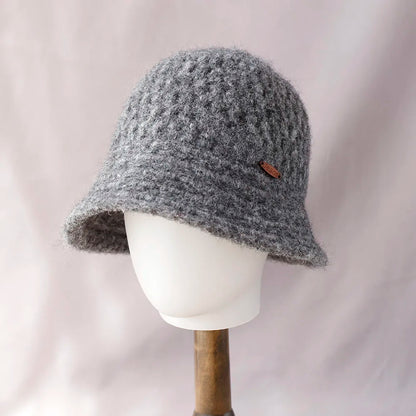 2025 Knitted Bucket Hat Fashion Color Block Women's Hip Hop Cap