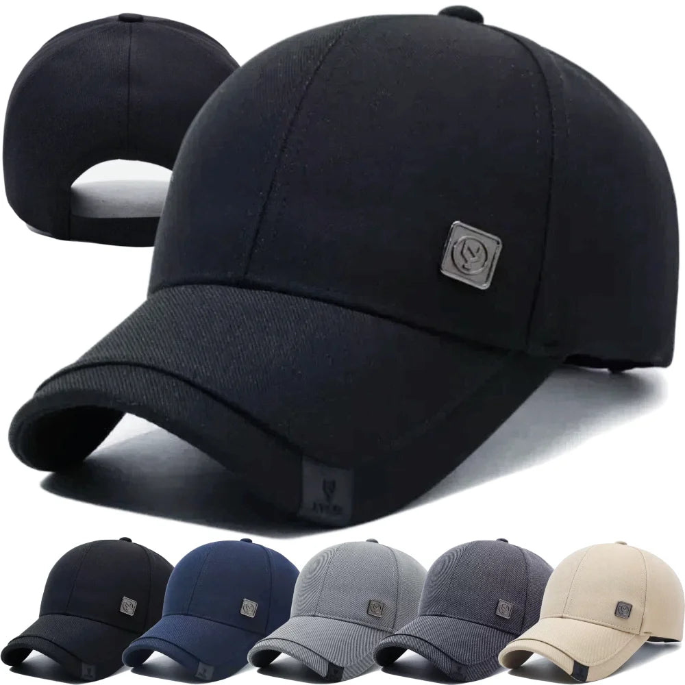 Hot Sale Men Baseball Cap With Metal Mark Adjustable Casual Hat