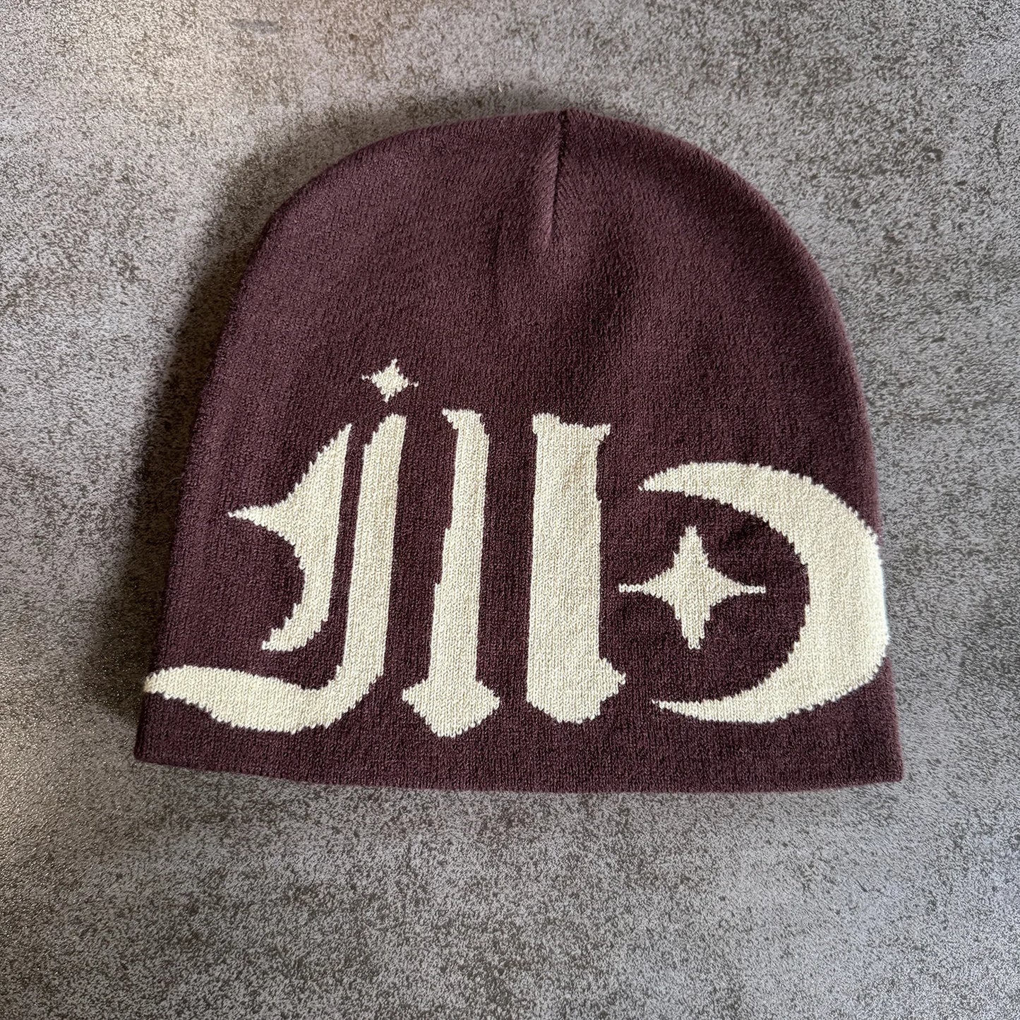 Fashion Jacquard Skull Cap Trendy Letter Knit Beanies Unisex Warm Hat