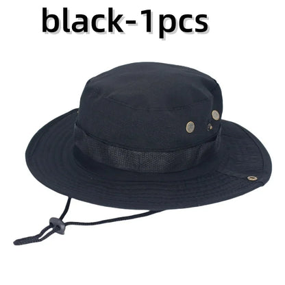 Men & Women Sun Hat Camouflage Cap Outdoor Sports Sun Bucket Cap 60cm