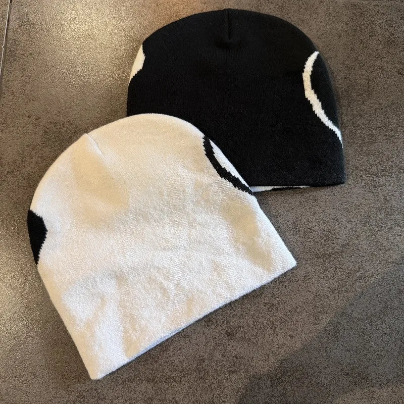 Trendy Knit Beanies Winter Jacquard Windproof Warm Hat Outdoor