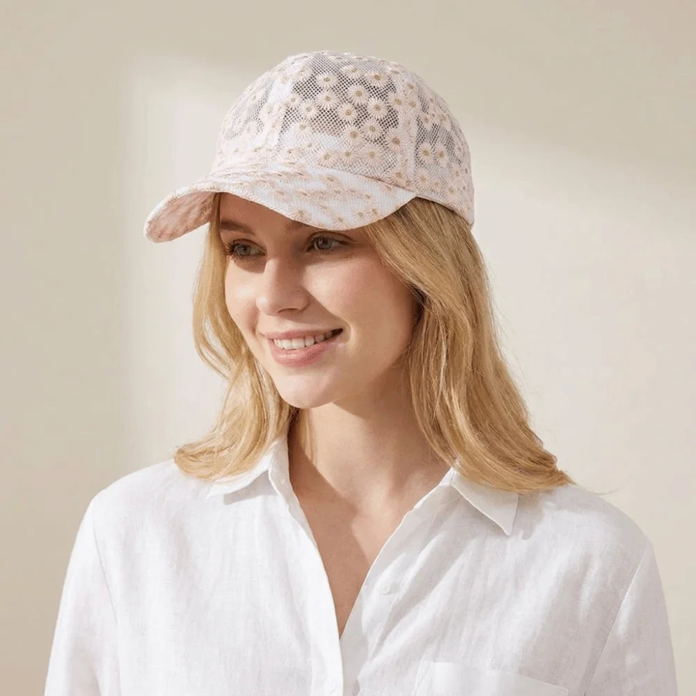 Casual Embroidered Flower Baseball Cap Adjustable