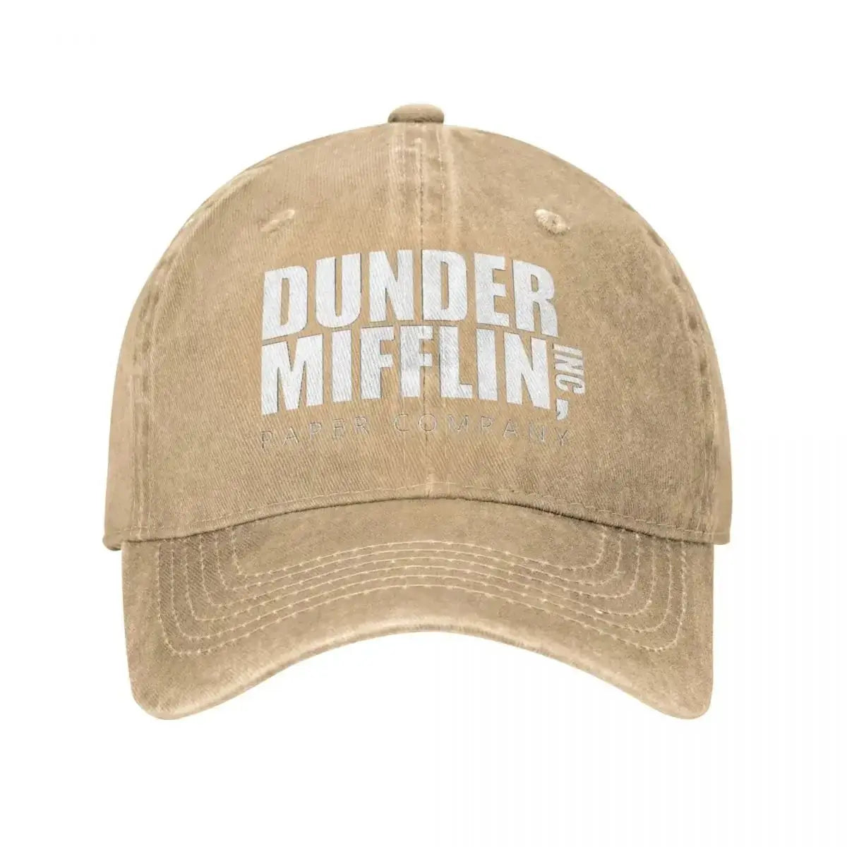 Classic Dunder Mifflin Logo Baseball Caps Men Women Distressed Denim Washed Sun Cap