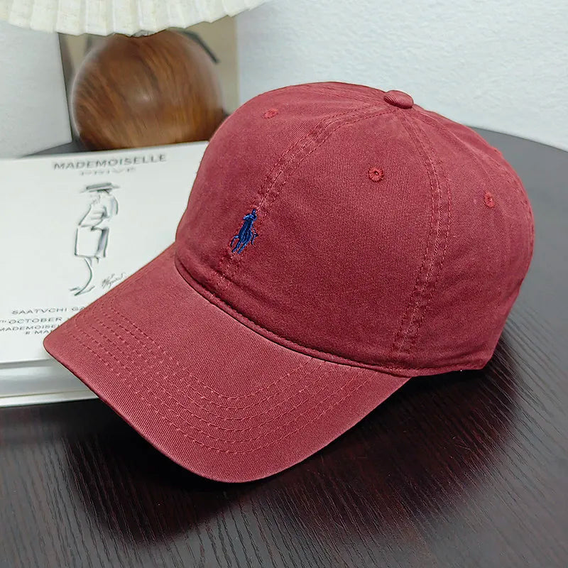 New Trendy Pony Embroidered Baseball Cap Showing Face Small Leisure Sports Cap
