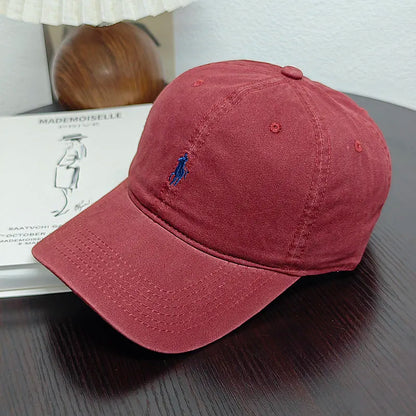 New Trendy Pony Embroidered Baseball Cap Showing Face Small Leisure Sports Cap