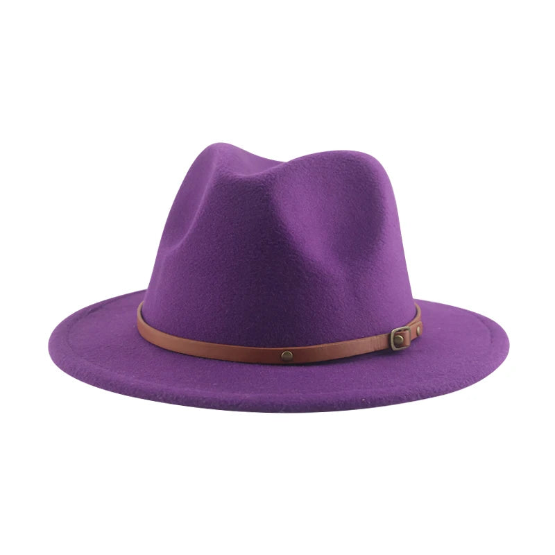 Hats For Women Kids Child Small 52cm Solid Belt Kids Fedora Formal Dress Wedding