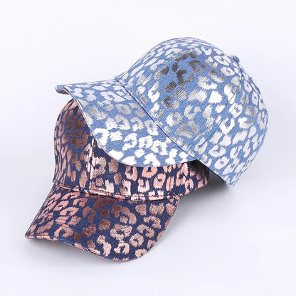 Leopard Print Plain Color Baseball Cap Breathable Sunshade Warm Couple Hat