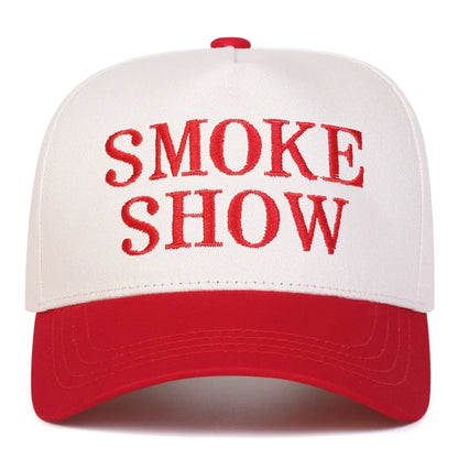 Unisex Smoke Show Letter Embroidery Baseball Caps Spring Autumn