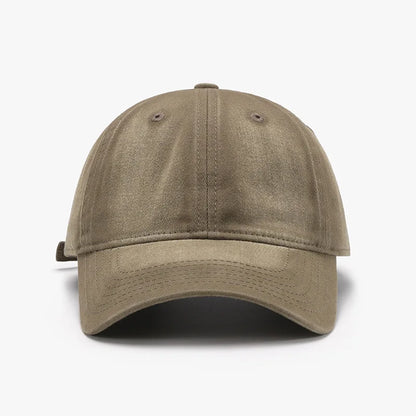 Washed Soft-Top Plain Baseball Cap For Men