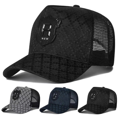 Unisex R Letter Embroidery Baseball Net Caps Spring Summer