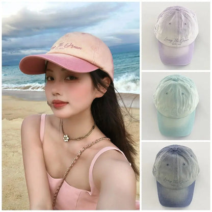 Sweet Letter Embroidery Sunscreen Hat