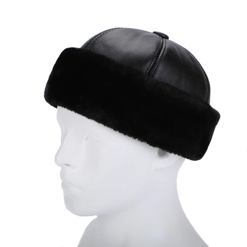 New Style 2025 Retro Cowhide Bomber Hat