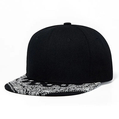Fashion Embroidery Mens Womens Summer Snapback Cap Cashew Pattern Snapback Hip Hop
