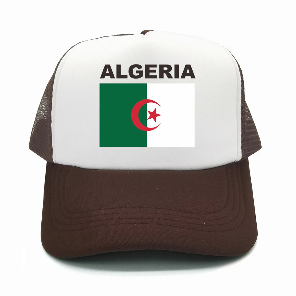 Cool Algeria Trucker Cap Men Algeria Flag Hat Baseball Cap