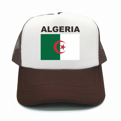 Cool Algeria Trucker Cap Men Algeria Flag Hat Baseball Cap