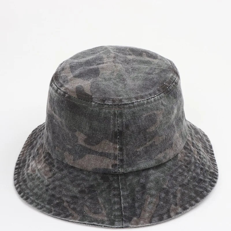 New Washed Cotton Camouflage Bucket Hat For Men And Women Outdoor