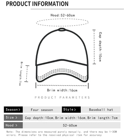New Men Women Niche Retro Solid Embroidered Letters Baseball Hats