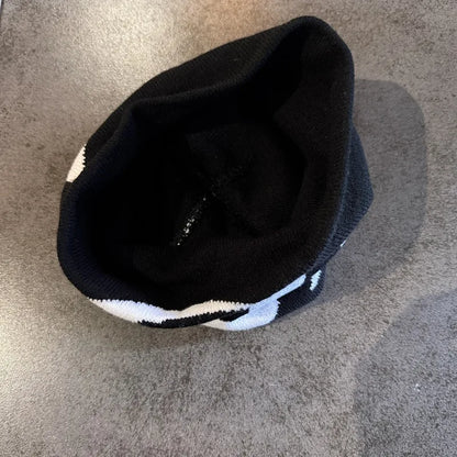 Trendy Knit Beanies Winter Jacquard Windproof Warm Hat Outdoor