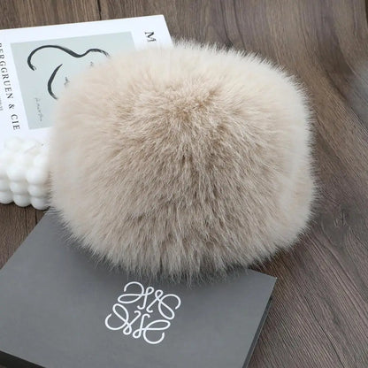 New Fluffy Fur Women's Winter Hat Winter Snow Ski Cap Female Faux Fur Thick Warm